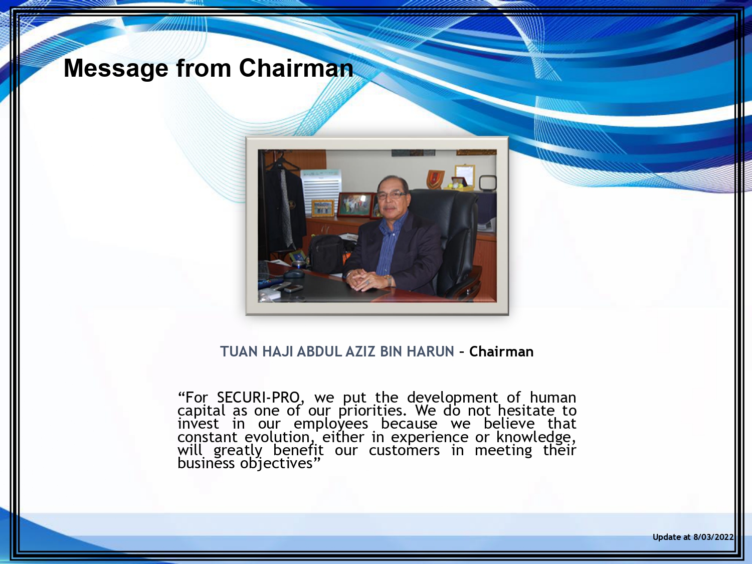 Message from Chairman